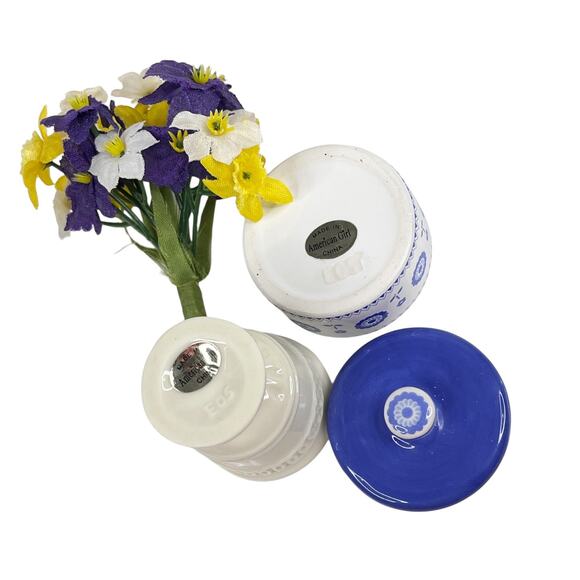 VTG American Girl Elizabeth DRESSING TABLE ACCESSORIES Vase Flowers & Powder Jar - Picture 2 of 6